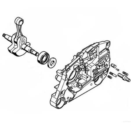 Right-hand crankshaft crankcase ORIGINAL STIHL chainsaw models MS461 11280202914 | NewgardenParts.com