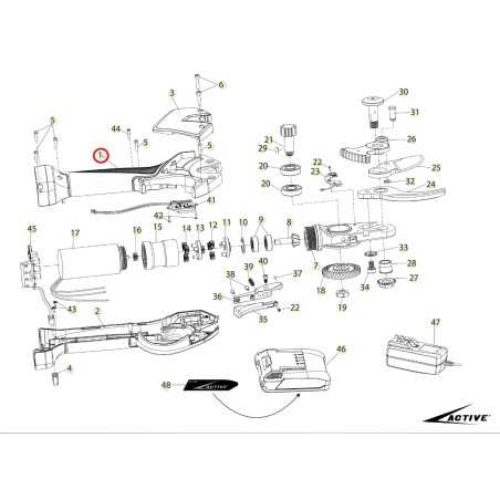 Carter droit pour ciseaux ORIGINAL ACTIVE modèle tigercut 35 025909 | NewgardenParts.com