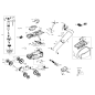 Conjunto de interruptor y placa PCB ORIGINAL WORX XR50046950