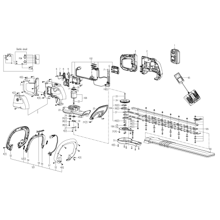Front handle assembly XR50048225 GENUINE WORX | NewgardenParts.com