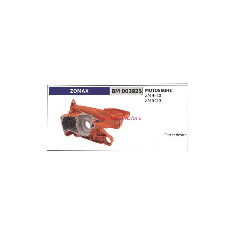 Carter dx Albero motore ZOMAX motosega ZM 4610 5410 003925