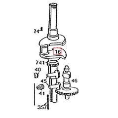 Arbre d'entraînement original du moteur de tondeuse à gazon BRIGGS & STRATTON 492453