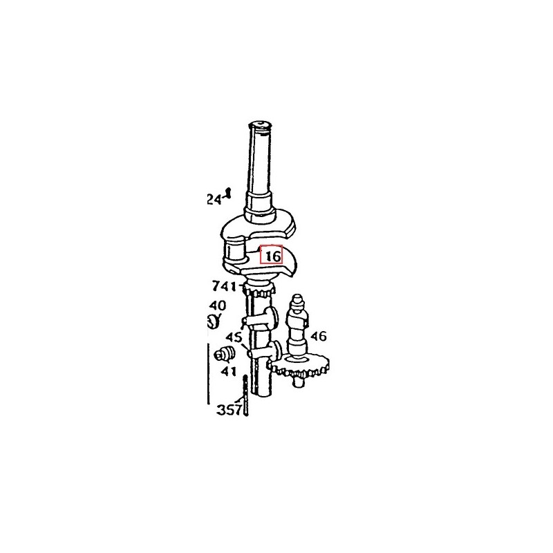 Arbre d'entraînement original du moteur de tondeuse à gazon BRIGGS & STRATTON 492453