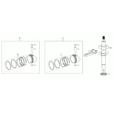 Albero motore tagliaerba rasaerba modelli GH53TK ORIGINALE EMAK L66151577 | NewgardenParts.com