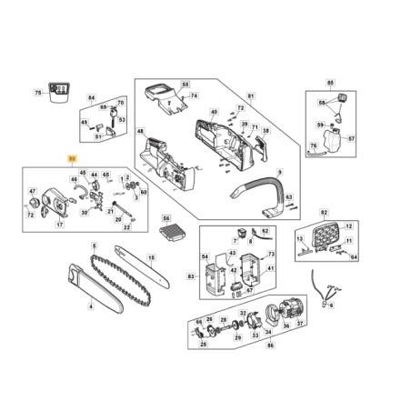 Carter frizione motosega modelli C1648Li MC48Li ORIGINALE STIGA 118804992/0 | NewgardenParts.com