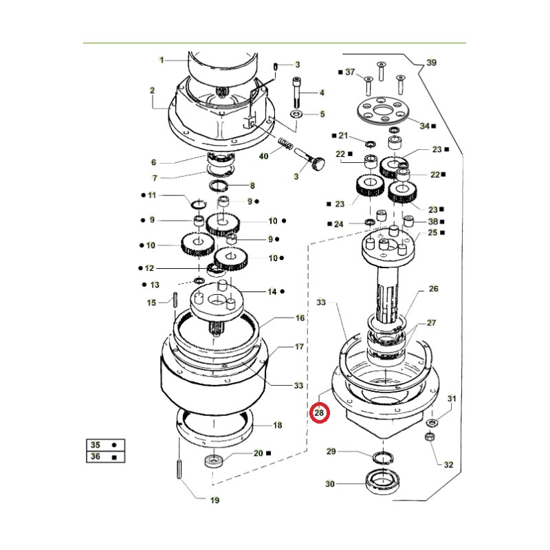 Carter inferiore riduttore ORIGINALE ACTIVE trivella modelli t143 - t152 020792