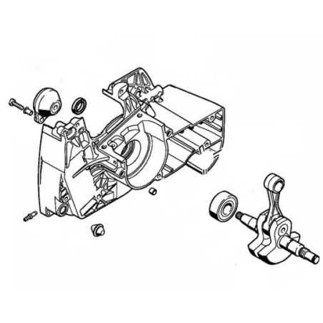Cigüeñal lateral del ventilador del cárter modelos MS461 ORIGINAL STIHL 11280202612 | NewgardenParts.com