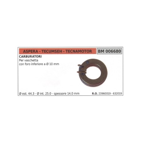 Galleggiante carburatore ASPERA Øesterno 44,3mm Ø interno 25,0mm spessore 14,0mm | NewgardenParts.com