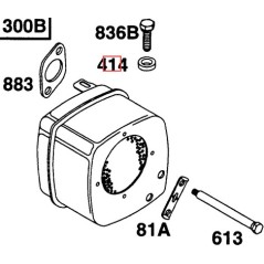 Spaziatore originale motore rasaerba tagliaerba BRIGGS & STRATTON 690510 | NewgardenParts.com