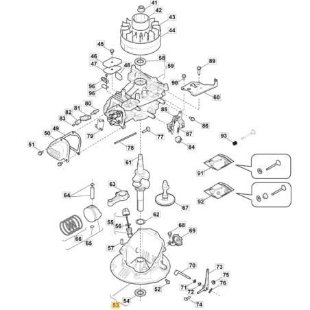 Carter motore ORIGINALE STIGA per motore RSCT 100 OHV 118550672/0 | NewgardenParts.com