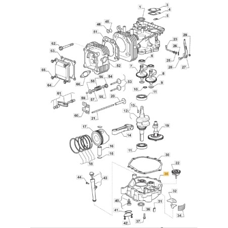 Carter motore trattorino rasaerba modelli 1328H ORIGINALE STIGA 118551207/0 | NewgardenParts.com