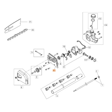 Carter ORIGINALE OLEOMAC per potatore BCH 250 D - PH 30 - PPH 250 BF000080R | NewgardenParts.com