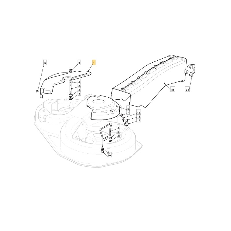 Protecteur de courroie droit ORIGINAL STIGA tracteur de pelouse 325060111/0