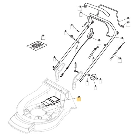 Carter protezione cinghia rasaerba modelli AL751HSC ORIGINALE STIGA 322060228/0 | NewgardenParts.com