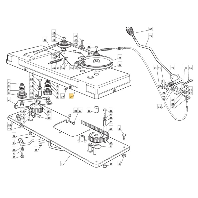 Carter protezione piastra trasmissione ORIGINALE STIGA trattorino 125060101/2