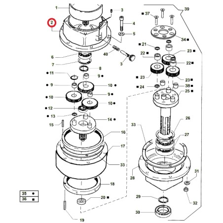 Carter riduttore superiore ORIGINALE ACTIVE trivella modelli t143 - t152 020795 | NewgardenParts.com