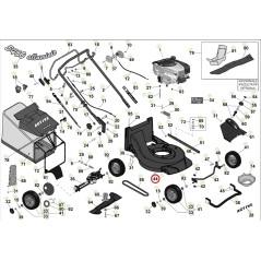 Carter scocca grigio scuro ORIGINALE ACTIVE rasaerba tagliaerba 5400 sb 051314 | NewgardenParts.com