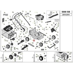 Carter scocca rosso ORIGINALE ACTIVE rasaerba tagliaerba modelli 5000 sb 050589 | NewgardenParts.com