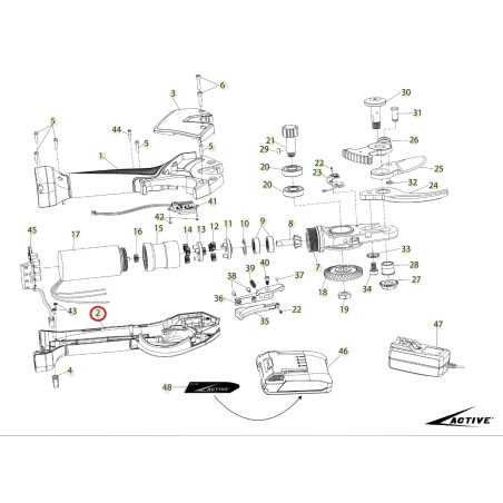 Carter gauche avec ciseaux ORIGINAL ACTIVE modèle tigercut 35 025943 | NewgardenParts.com