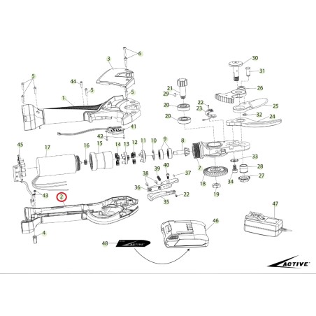 Carter sinistro con dispaly ORIGINALE ACTIVE forbice modello tigercut 35 025943 | NewgardenParts.com