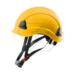 Casque de sécurité jaune avec jugulaire R342557 | NewgardenParts.com