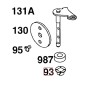 Goupille de moteur de tondeuse à gazon BRIGGS & STRATTON d'origine 494383