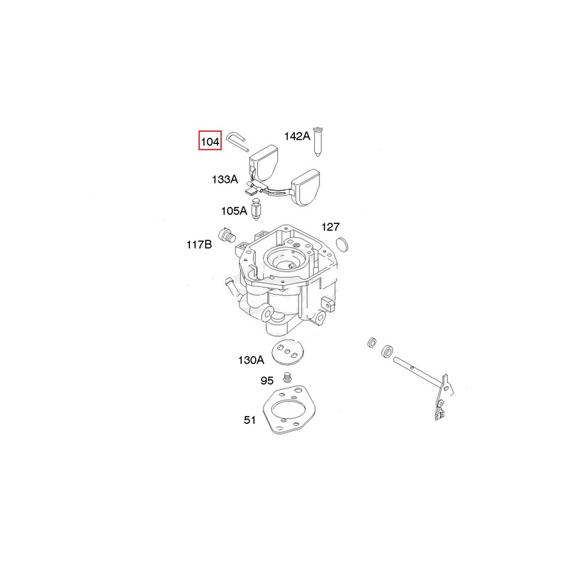 BRIGGS & STRATTON Rasenmähermotor Schwimmerstift 690723