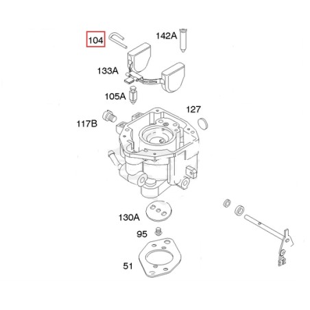 Spinotto galleggiante motore rasaerba tagliaerba BRIGGS & STRATTON 690723 | NewgardenParts.com