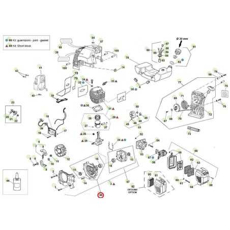 ORIGINAL ACTIVE flywheel crankcase brushcutter 4.5 - 5.5 t143 023006 | NewgardenParts.com