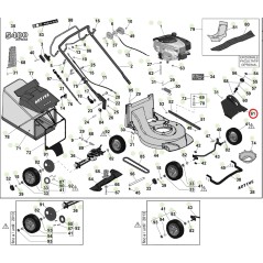 Carterino copricinghia ORIGINALE ACTIVE rasaerba tagliaerba 5400 sb 050389 | NewgardenParts.com