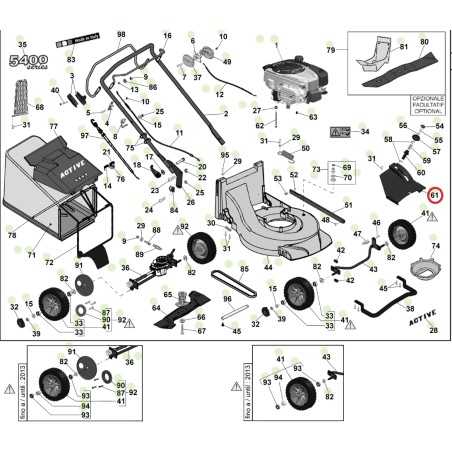 ORIGINAL ACTIVE Riemenabdeckung für Rasenmäher 5400 sb 050389 | NewgardenParts.com