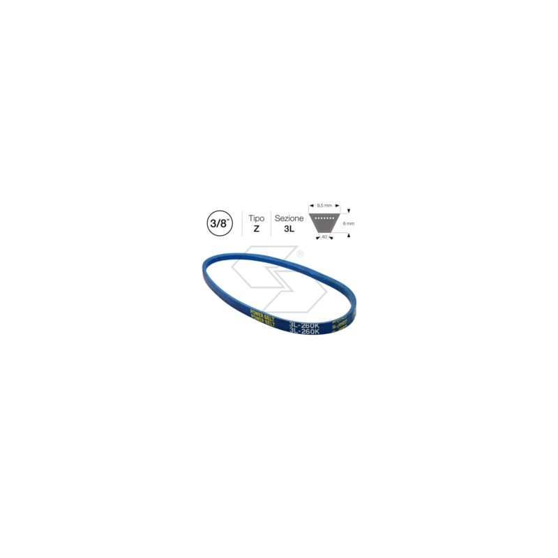 Cinghia trapezoidale in Kevlar - Z36 - 3/8"x37" R301543
