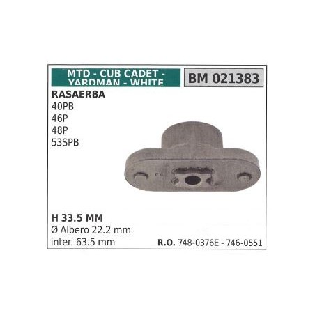 Supporto mozzo portalama rasaerba tagliaerba 40PB 46P 48P MTD 021383 | NewgardenParts.com