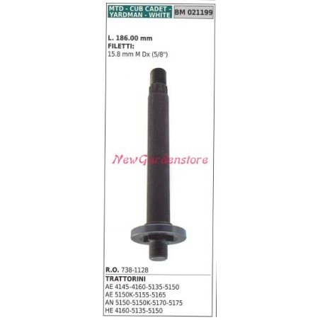 Albero mozzo portalama trattorino rasaerba tagliaerba AE 4145 4160 MTD 021199 | NewgardenParts.com