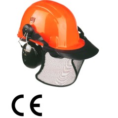 Casco protettivo con cuffia e visiera conforme alle norme EN 397 EN1731 EN 352-2 | NewgardenParts.com