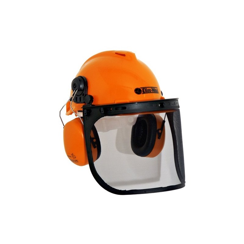 Casco protettivo con visiera in rete e cuffie 3155012 originale Oleomac Efco