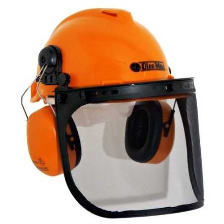Protective helmet with mesh visor and earphones 3155012 Original Oleomac Efco | NewgardenParts.com