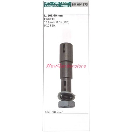 Albero mozzo portalama trattorino rasaerba tagliaerba MTD 004873 | NewgardenParts.com