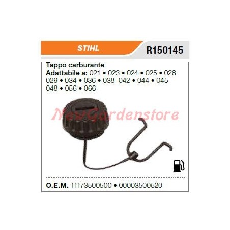 Tappo carburante compatibile STIHL motosega 021 023 024 025 028 029 11173500500 | NewgardenParts.com