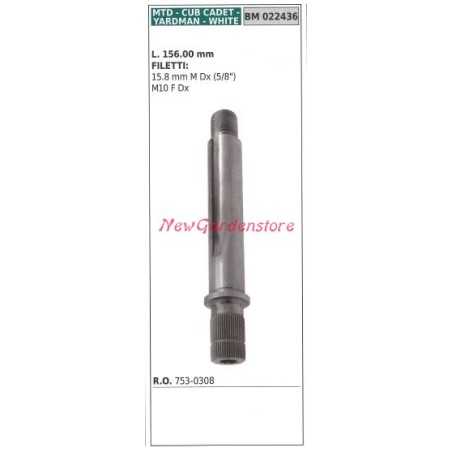 MTD 753-0308 Rasentraktor Mähmesser Nabenwelle | NewgardenParts.com