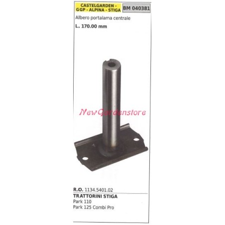 Albero mozzo portalama trattorino rasaerba tagliaerba PARK 110 stiga 1134-5401-02 | NewgardenParts.com