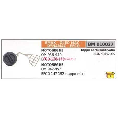 EMAK motosierra OM 936 940 efco tapón aceite combustible 136 140 010027