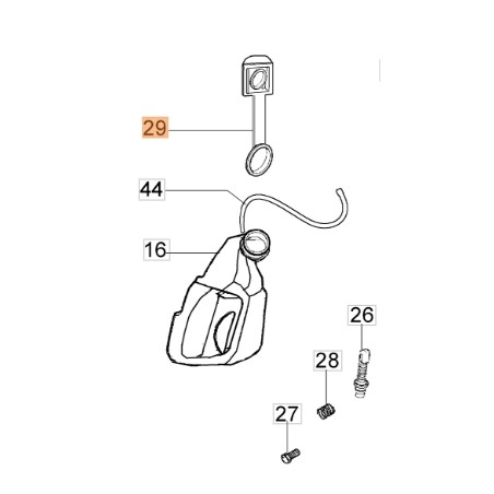 Tappo olio elettrosega OM1800E OM2000E 51020026R OLEOMAC | NewgardenParts.com