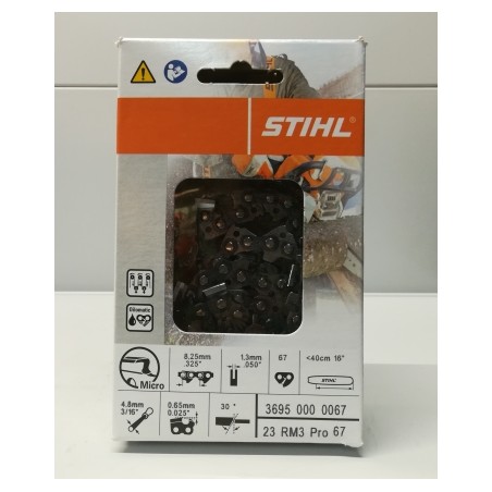 Catena Pro Rapid Micro 67 maglie lunghezza 40cm ORIGINALE STIHL 36950000067 | NewgardenParts.com