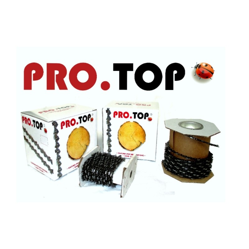 Cadena PRO.TOP 1/4 - 1.3 en rollo de 15 m paso 1.3 espesor 1.3 mm motosierra