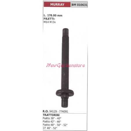 Mower tractor blade hub shaft 38" MURRAY 010631 | NewgardenParts.com