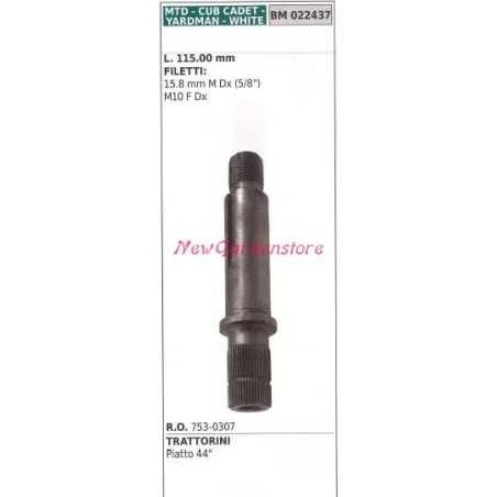 Nabenwelle Messerhalter Rasentraktor Mähwerk Rasenmäher flach 44" MTD 022437 | NewgardenParts.com