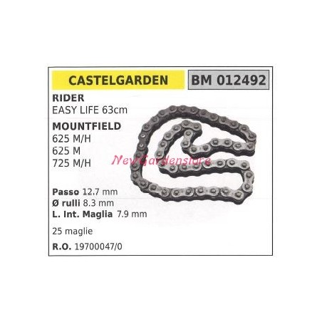 Catena traino trasmissione CASTELGARDEN rasaerba tosaerba tagliaerba 012492 | NewgardenParts.com