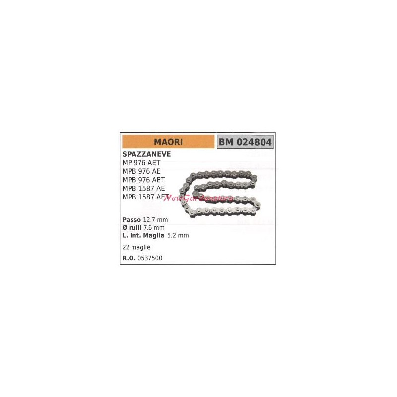 Catena traino trasmissione MAORI spazzaneve MP 976 AET 024804