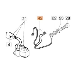 Cavetto decespugliatore modelli 446BP ORIGINALE OLEOMAC 61110105 | NewgardenParts.com